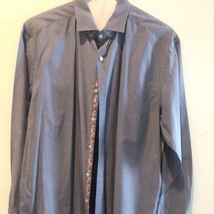 Men's Long Sleeve Blue XL Robert Graham Shirt
